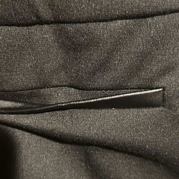 "NEW" Poof Apparel Ladies Small Black Faux Leather Trim Mini Skirt - Picture 8 of 15